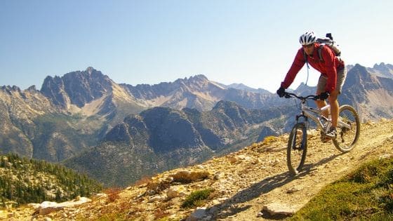 mountain biking helmet